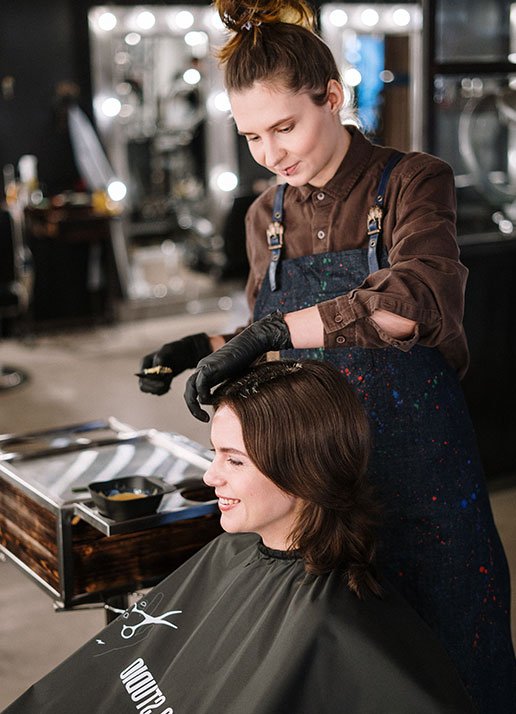 Hair coloring service at Matriks Hair